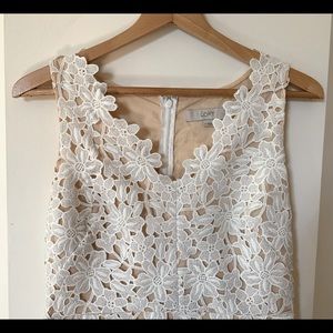 Tailored white floral dress